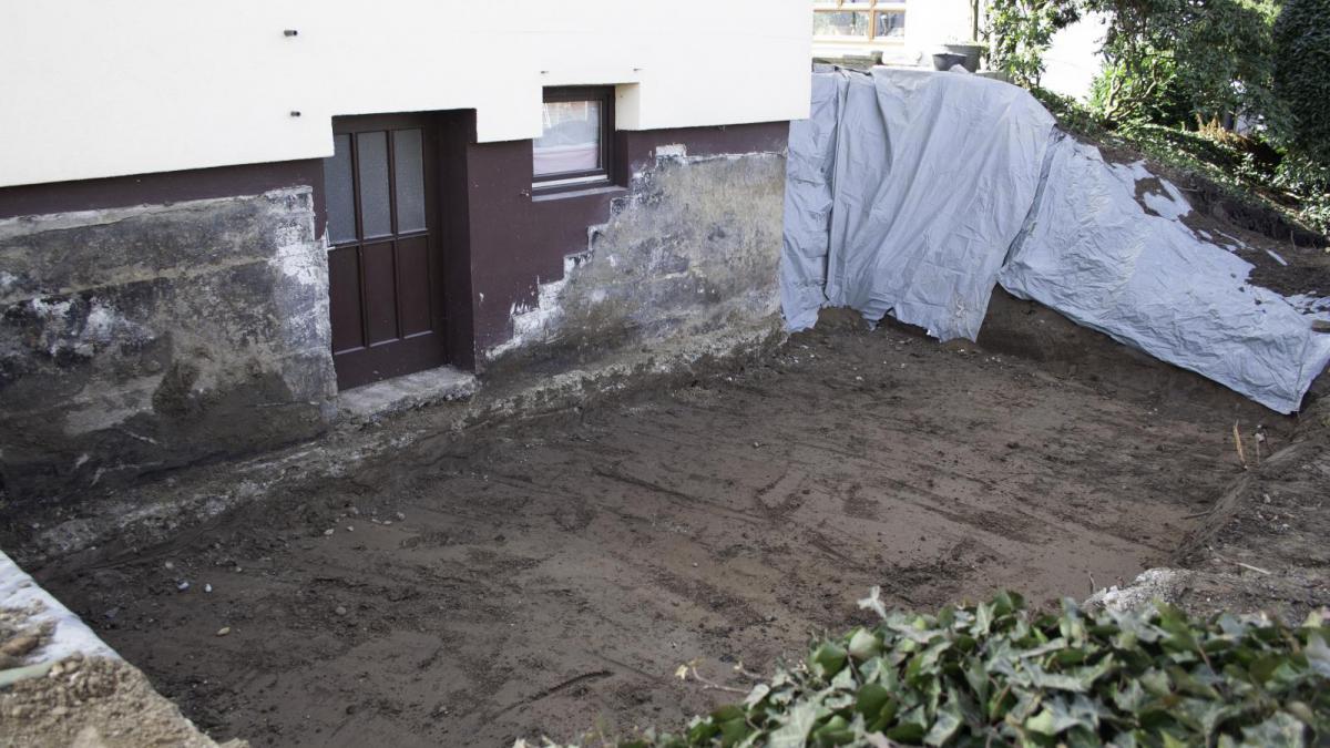 Baugruben und Verfüllung