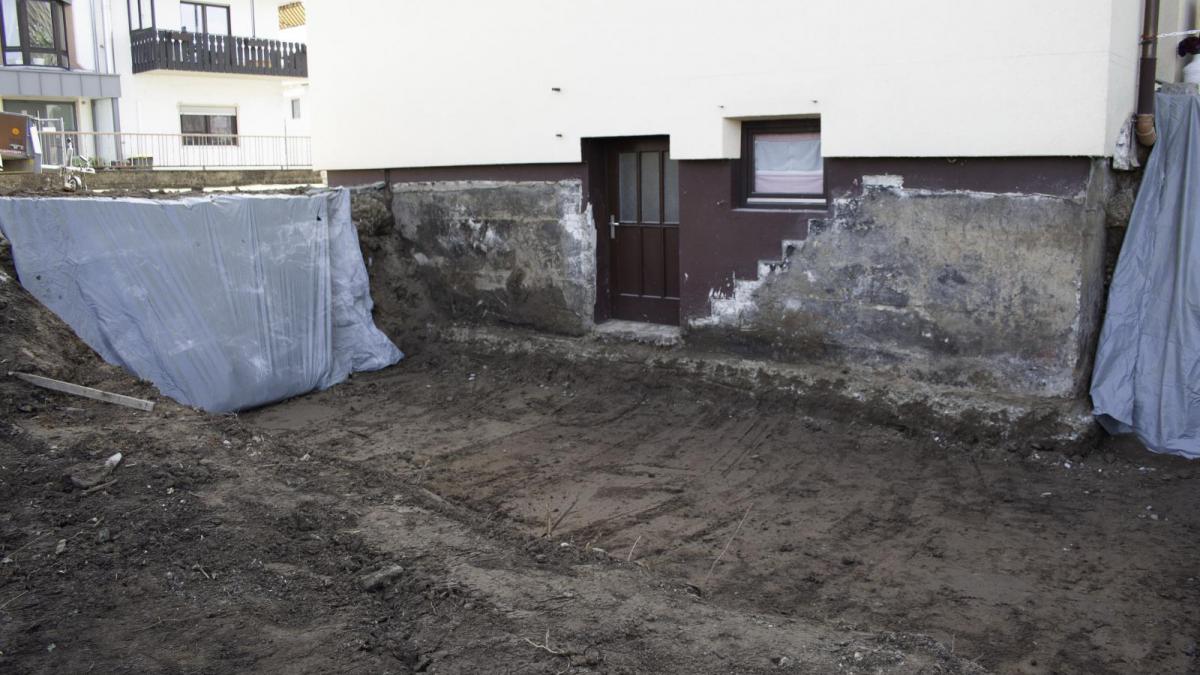 Baugruben und Verfüllung