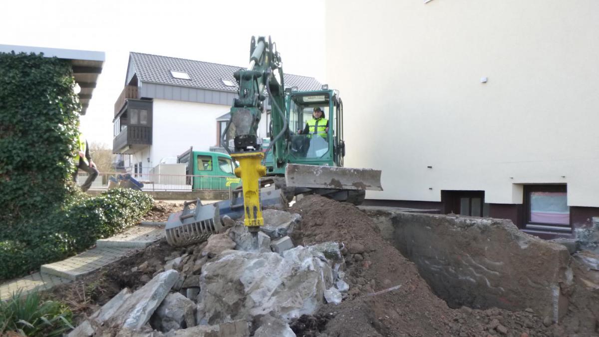 Baugruben und Verfüllung