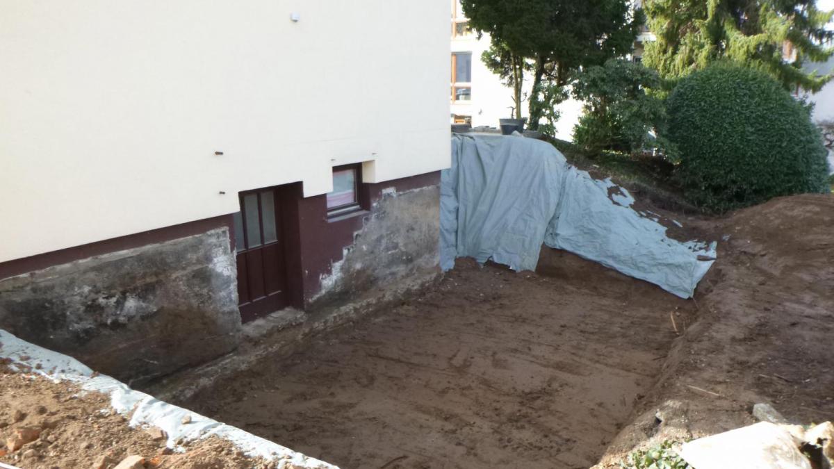 Baugruben und Verfüllung